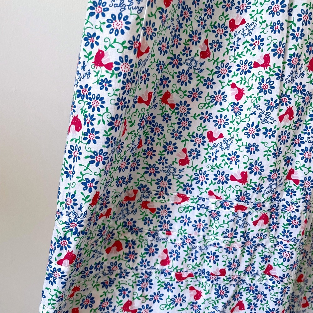 Lanz of Salzburg Cotton Midi Dress Small Prairie Folk Cottagecore Modest - Picture 8 of 11